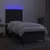 Produktbild 4 för Ramsäng med madrass & LED svart 90x200 cm tyg