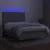 Produktbild 4 för Ramsäng med madrass & LED ljusgrå 140x190 cm tyg