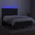 Produktbild 4 för Ramsäng med madrass & LED svart 140x190 cm tyg