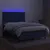Produktbild 4 för Ramsäng med madrass & LED blå 140x190 cm tyg