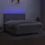 Produktbild 4 för Ramsäng med madrass & LED ljusgrå 160x200 cm tyg