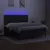 Produktbild 4 för Ramsäng med madrass & LED svart 160x200 cm tyg