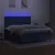 Produktbild 4 för Ramsäng med madrass & LED blå 160x200 cm tyg