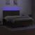 Produktbild 4 för Ramsäng med madrass & LED mörkbrun 180x200 cm tyg