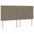 Produktbild 7 för Ramsäng med madrass & LED taupe 180x200 cm tyg