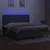 Produktbild 4 för Ramsäng med madrass & LED mörkgrå 200x200 cm tyg