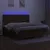 Produktbild 4 för Ramsäng med madrass & LED mörkbrun 200x200 cm tyg