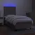 Produktbild 4 för Ramsäng med madrass & LED taupe 80x200 cm tyg