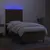 Produktbild 4 för Ramsäng med madrass & LED mörkbrun 90x190 cm tyg