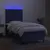 Produktbild 4 för Ramsäng med madrass & LED blå 90x190 cm tyg