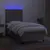 Produktbild 4 för Ramsäng med madrass & LED taupe 100x200 cm tyg