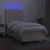 Produktbild 4 för Ramsäng med madrass & LED gräddvit 100x200 cm tyg