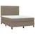 Produktbild 3 för Ramsäng med madrass & LED taupe 140x190 cm tyg