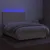 Produktbild 4 för Ramsäng med madrass & LED gräddvit 140x190 cm tyg