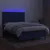 Produktbild 4 för Ramsäng med madrass & LED blå 140x190 cm tyg