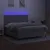 Produktbild 4 för Ramsäng med madrass & LED ljusgrå 160x200 cm tyg
