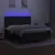 Produktbild 4 för Ramsäng med madrass & LED svart 160x200 cm tyg