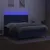 Produktbild 4 för Ramsäng med madrass & LED blå 160x200 cm tyg