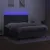 Produktbild 4 för Ramsäng med madrass & LED mörkgrå 180x200 cm tyg