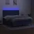 Produktbild 4 för Ramsäng med madrass & LED blå 180x200 cm tyg