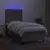 Produktbild 4 för Ramsäng med madrass & LED taupe 80x200 cm tyg