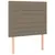 Produktbild 7 för Ramsäng med madrass & LED taupe 90x190 cm tyg