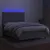 Produktbild 4 för Ramsäng med madrass & LED ljusgrå 140x190 cm tyg