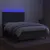 Produktbild 4 för Ramsäng med madrass & LED mörkgrå 140x190 cm tyg