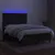 Produktbild 4 för Ramsäng med madrass & LED svart 140x190 cm tyg