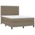 Produktbild 3 för Ramsäng med madrass & LED taupe 140x190 cm tyg