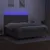 Produktbild 4 för Ramsäng med madrass & LED taupe 160x200 cm tyg