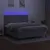 Produktbild 4 för Ramsäng med madrass & LED ljusgrå 180x200 cm tyg