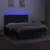 Produktbild 4 för Ramsäng med madrass & LED svart 180x200 cm tyg