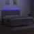 Produktbild 4 för Ramsäng med madrass & LED ljusgrå 200x200 cm tyg