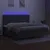 Produktbild 4 för Ramsäng med madrass & LED mörkgrå 200x200 cm tyg