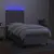 Produktbild 4 för Ramsäng med madrass & LED ljusgrå 90x190 cm tyg