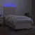 Produktbild 4 för Ramsäng med madrass & LED gräddvit 100x200 cm tyg