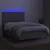 Produktbild 4 för Ramsäng med madrass & LED ljusgrå 140x190 cm tyg