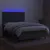 Produktbild 4 för Ramsäng med madrass & LED mörkgrå 140x190 cm tyg