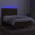 Produktbild 4 för Ramsäng med madrass & LED mörkbrun 140x190 cm tyg