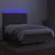 Produktbild 4 för Ramsäng med madrass & LED taupe 140x190 cm tyg