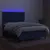 Produktbild 4 för Ramsäng med madrass & LED blå 140x190 cm tyg