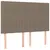Produktbild 7 för Ramsäng med madrass & LED taupe 140x200 cm tyg