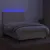 Produktbild 4 för Ramsäng med madrass & LED gräddvit 140x200 cm tyg
