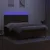 Produktbild 4 för Ramsäng med madrass & LED mörkbrun 160x200 cm tyg