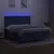 Produktbild 4 för Ramsäng med madrass & LED blå 160x200 cm tyg