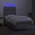 Produktbild 4 för Ramsäng med madrass & LED ljusgrå 90x190 cm tyg