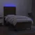 Produktbild 4 för Ramsäng med madrass & LED mörkbrun 90x190 cm tyg