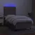 Produktbild 4 för Ramsäng med madrass & LED taupe 90x190 cm tyg