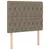 Produktbild 7 för Ramsäng med madrass & LED taupe 90x190 cm tyg